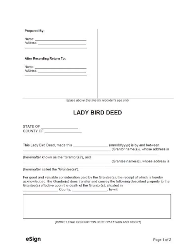 Lady Bird Deed
